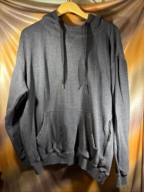 2XL Men's Charcoal Gray Hooded Sweatshirt. AA Champs Sports Gear
